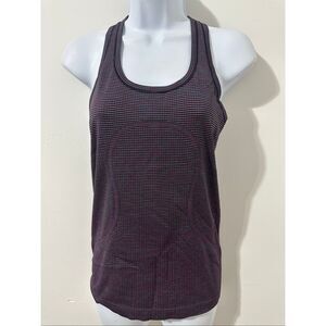 Lululemon tank top purple color with stripes size 6. A819